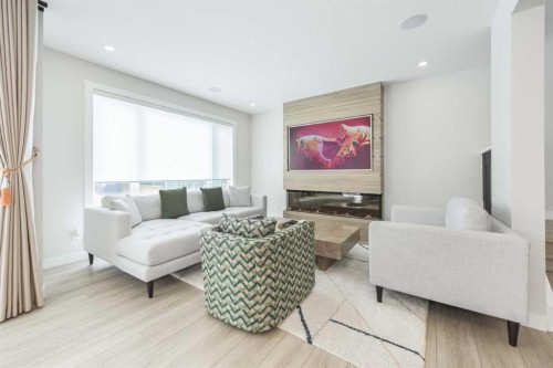 181 Amblehurst Rise Nw, Calgary, AB - Indoor Photo Showing Living Room