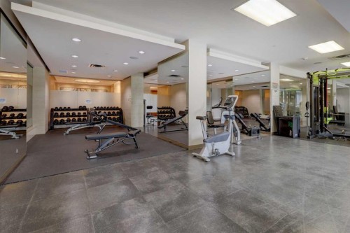 246-222 Riverfront Avenue Sw, Calgary, AB - Indoor Photo Showing Gym Room