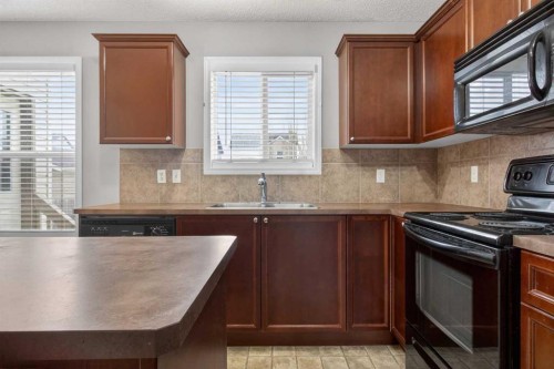 135 Copperstone Grove Se, Calgary, AB - Indoor Photo Showing Kitchen With Double Sink
