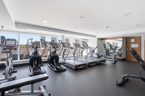 2704-510 6 Avenue Se, Calgary, AB - Indoor Photo Showing Gym Room