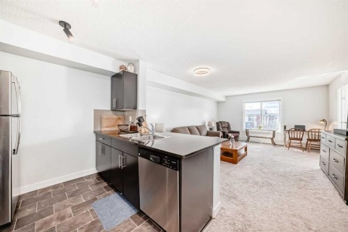 2411-81 Legacy Boulevard Se, Calgary, AB - Indoor Photo Showing Kitchen With Double Sink