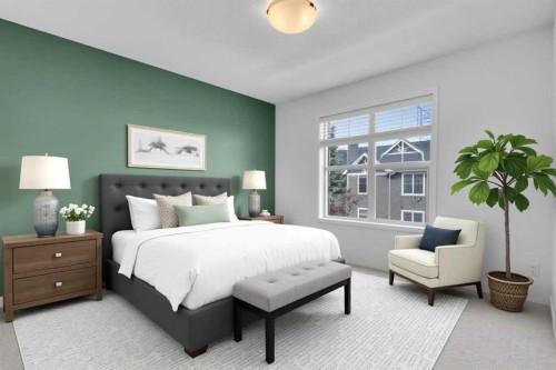 281 Elgin Gardens Se, Calgary, AB - Indoor Photo Showing Bedroom