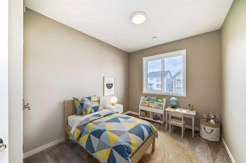 1328 Mahogany Boulevard Se, Calgary, AB - Indoor Photo Showing Bedroom