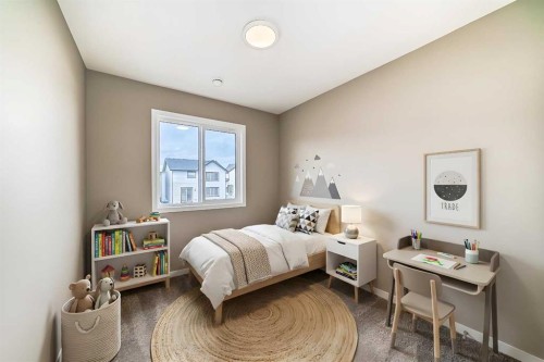 1328 Mahogany Boulevard Se, Calgary, AB - Indoor Photo Showing Bedroom