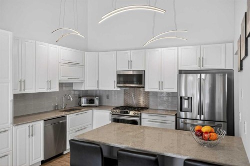 156 Sunlake Gardens Se, Calgary, AB - Indoor Photo Showing Kitchen With Upgraded Kitchen