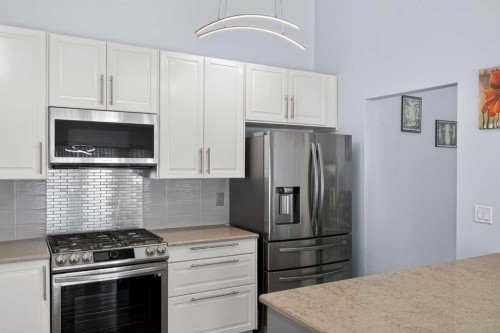 156 Sunlake Gardens Se, Calgary, AB - Indoor Photo Showing Kitchen With Upgraded Kitchen