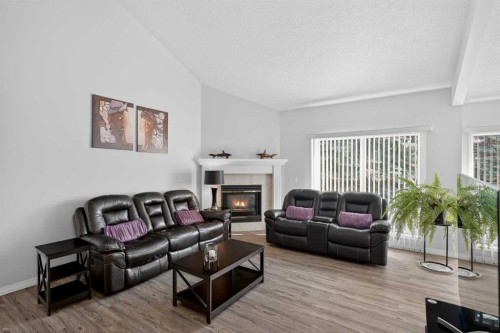156 Sunlake Gardens Se, Calgary, AB - Indoor Photo Showing Living Room With Fireplace