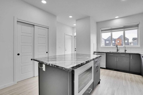 55 Setonstone Landing Se, Calgary, AB - Indoor Photo Showing Kitchen With Upgraded Kitchen