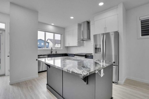 55 Setonstone Landing Se, Calgary, AB - Indoor Photo Showing Kitchen With Stainless Steel Kitchen With Upgraded Kitchen