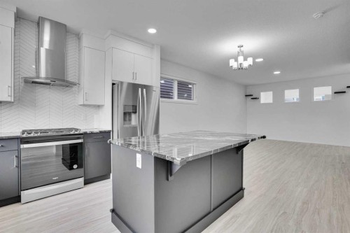 55 Setonstone Landing Se, Calgary, AB - Indoor Photo Showing Kitchen With Stainless Steel Kitchen With Upgraded Kitchen