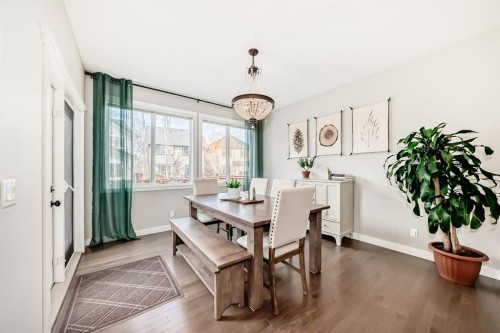 156 Masters Rise Se, Calgary, AB - Indoor Photo Showing Dining Room