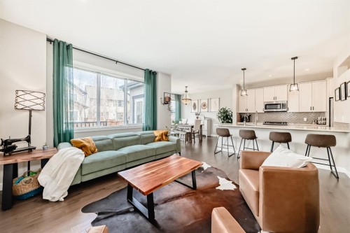 156 Masters Rise Se, Calgary, AB - Indoor Photo Showing Living Room