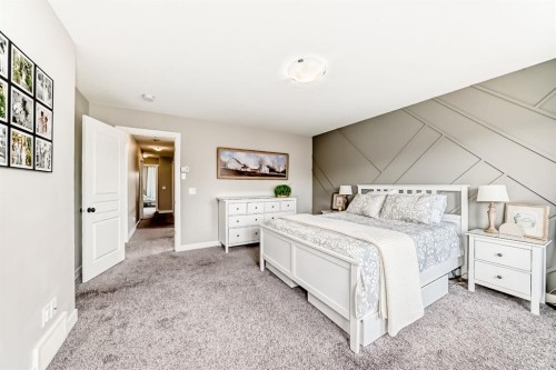 156 Masters Rise Se, Calgary, AB - Indoor Photo Showing Bedroom
