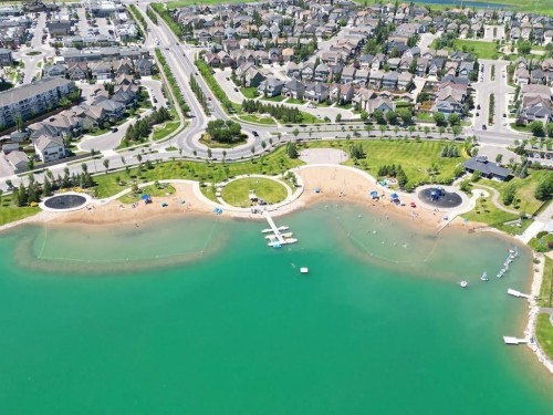 156 Masters Rise Se, Calgary, AB - Outdoor With Body Of Water With View