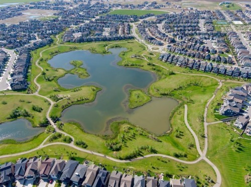 156 Masters Rise Se, Calgary, AB - Outdoor With Body Of Water With View