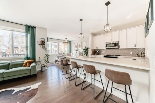 156 Masters Rise Se, Calgary, AB - Indoor Photo Showing Kitchen With Upgraded Kitchen