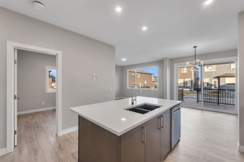 24 Corner Glen Green Ne, Calgary, AB - Indoor Photo Showing Kitchen With Double Sink