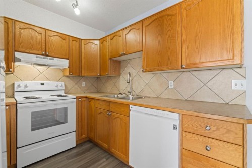 313-103 Strathaven Drive, Strathmore, AB - Indoor Photo Showing Kitchen With Double Sink