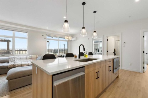 6103-200 Seton Circle Se, Calgary, AB - Indoor Photo Showing Kitchen With Upgraded Kitchen