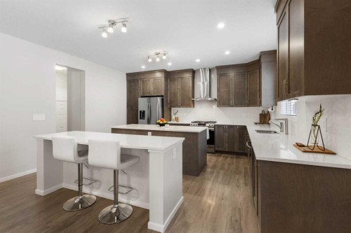 33 Carringham Heights Nw, Calgary, AB - Indoor Photo Showing Kitchen With Upgraded Kitchen