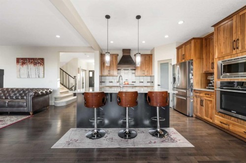52 Aspen Summit Drive Sw, Calgary, AB - Indoor Photo Showing Kitchen With Stainless Steel Kitchen With Upgraded Kitchen