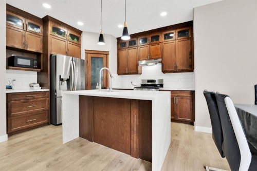 360 Saddlemont Boulevard Ne, Calgary, AB - Indoor Photo Showing Kitchen With Upgraded Kitchen