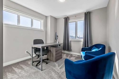 91 Wolf Hollow Park Se, Calgary, AB - Indoor Photo Showing Office