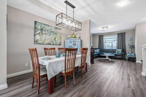 91 Wolf Hollow Park Se, Calgary, AB - Indoor Photo Showing Dining Room