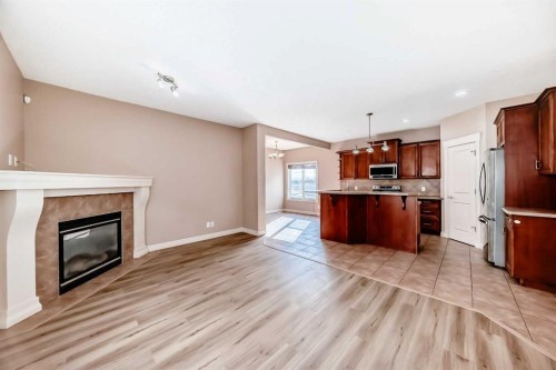 36 Saddleland Court Ne, Calgary, AB - Indoor With Fireplace