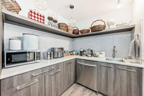22 Coach Manor Terrace Sw, Calgary, AB - Indoor Photo Showing Kitchen With Upgraded Kitchen