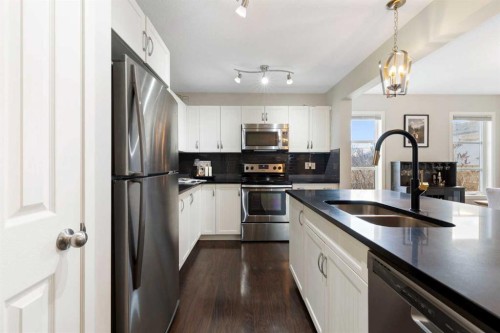 88 Copperpond Park Se, Calgary, AB - Indoor Photo Showing Kitchen With Double Sink
