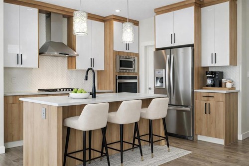193 Walgrove Terrace Se, Calgary, AB - Indoor Photo Showing Kitchen With Upgraded Kitchen
