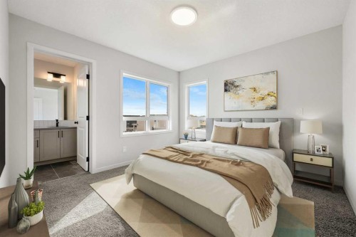 213 Bridgeport Gate, Chestermere, AB - Indoor Photo Showing Bedroom