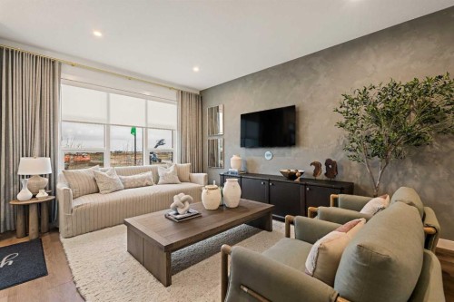 193 Silver Spruce Road Sw, Calgary, AB - Indoor Photo Showing Living Room