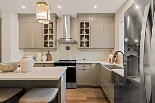 193 Silver Spruce Road Sw, Calgary, AB - Indoor Photo Showing Kitchen With Upgraded Kitchen