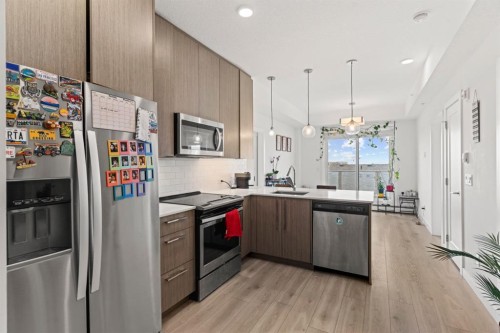 2424-76 Cornerstone Passage Ne, Calgary, AB - Indoor Photo Showing Kitchen With Upgraded Kitchen