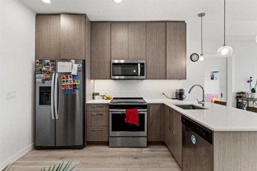 2424-76 Cornerstone Passage Ne, Calgary, AB - Indoor Photo Showing Kitchen With Upgraded Kitchen