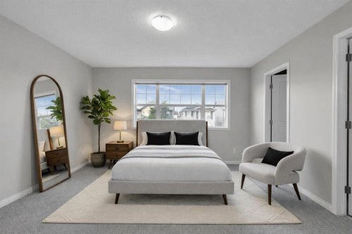 154 Everglen Rise Sw, Calgary, AB - Indoor Photo Showing Bedroom