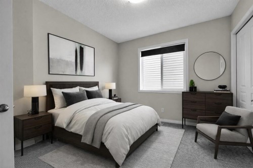 154 Everglen Rise Sw, Calgary, AB - Indoor Photo Showing Bedroom