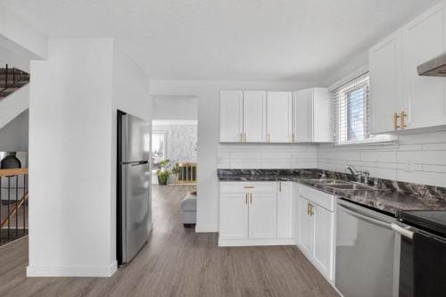 55 Falwood Place Ne, Calgary, AB - Indoor Photo Showing Kitchen With Double Sink