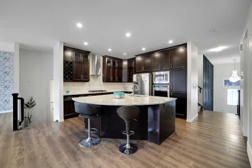 17 Yorkstone Way Sw, Calgary, AB - Indoor Photo Showing Kitchen With Upgraded Kitchen
