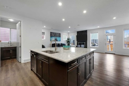 17 Yorkstone Way Sw, Calgary, AB - Indoor Photo Showing Kitchen With Double Sink