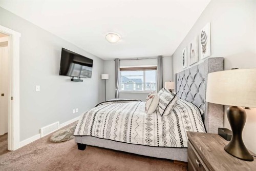 222 Redstone View Ne, Calgary, AB - Indoor Photo Showing Bedroom