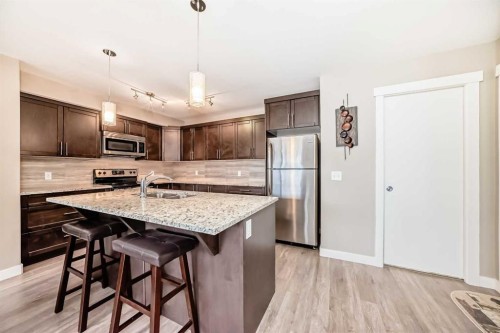 222 Redstone View Ne, Calgary, AB - Indoor Photo Showing Kitchen With Double Sink With Upgraded Kitchen