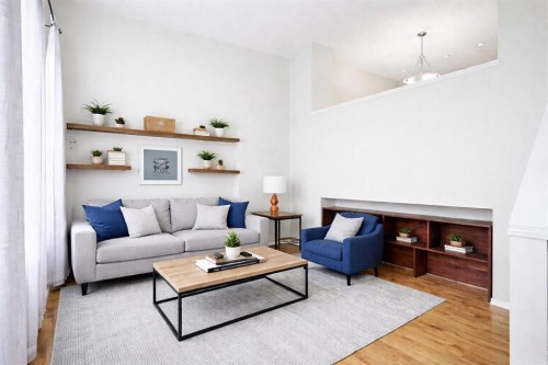 305 Elgin Gardens Se, Calgary, AB - Indoor Photo Showing Living Room
