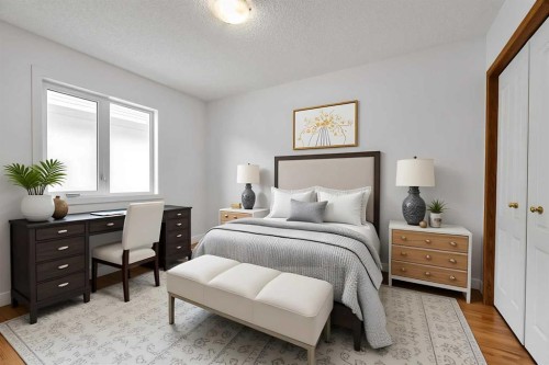 28 Woodpark Close Sw, Calgary, AB - Indoor Photo Showing Bedroom