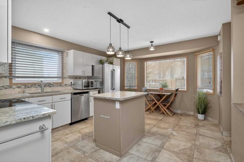 80 Deerbrook Road Se, Calgary, AB - Indoor Photo Showing Kitchen With Stainless Steel Kitchen With Upgraded Kitchen