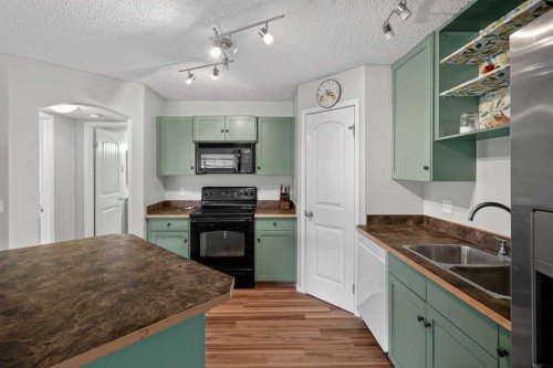 105-23 Everridge Square Sw, Calgary, AB - Indoor Photo Showing Kitchen With Double Sink