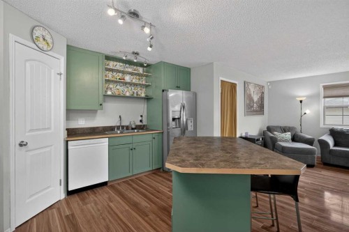 105-23 Everridge Square Sw, Calgary, AB - Indoor Photo Showing Kitchen With Double Sink