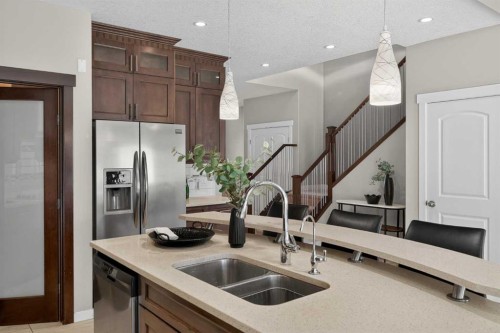 26 Sage Meadows Way Nw, Calgary, AB - Indoor Photo Showing Kitchen With Double Sink